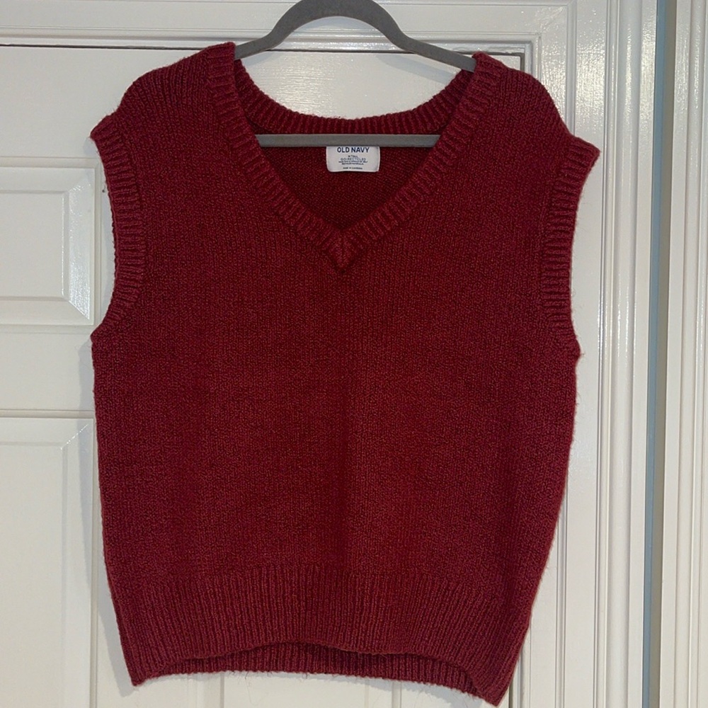 Old Navy Red Sweater Vest